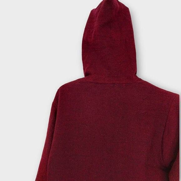 Womens Wool Jacket Sz Medium Hoodie Zip Front Vtg Cabincore Hippie Bohemian Boho - Picture 7 of 11
